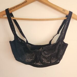 Victoria's Secret Very Sexy Bralette Black Lace Bra 32 DDD F